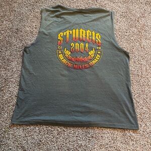 Basic Editions Gray Tank Top with Sturgis 2004 Graphic